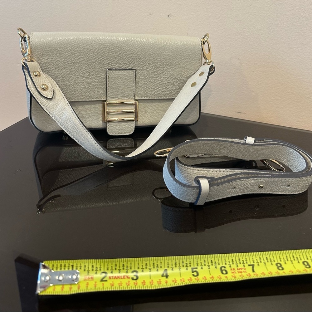 Elegant off White Leather Women's Bag made in Italy Divina Firenze - Picture 7 of 7